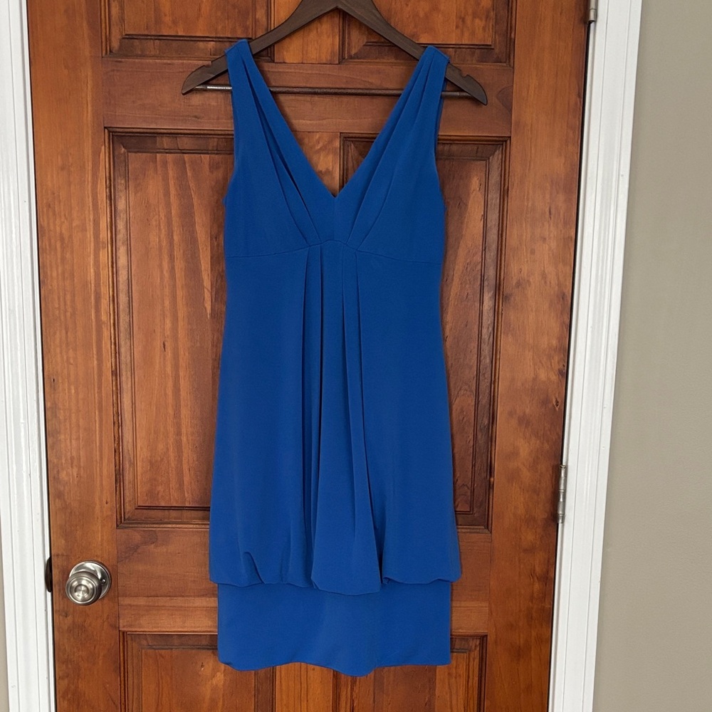 Eliza J Royal Blue V-Neck Mini Dress